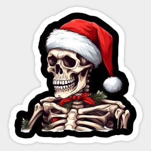 Skull santa Sticker